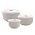 Conjunto 3 Refratários de Porcelana 750ml/500ml/250ml Lyor - Imagem 1