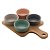 Conjunto Petisqueira C/ Bandeja De Bambu E 4 Potes 21x31cm - Imagem 1
