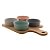 Conjunto Petisqueira C/ Bandeja De Bambu E 4 Potes 21x31cm - Imagem 2