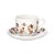 Xicara De Chá ou Café Com Pires Porcelana 90ML 6 Peças - Imagem 1