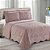 Cobre Leito Casal Kit Colcha King Antique 260x280 3 Pç Rose - Imagem 1