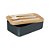 Marmiteiro De Fibra de Bambu Cinza 900ML Pote de Mantimentos - Imagem 2