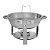 Rechaud Inox Para Servir Redondo 7 Litros Tampa de Vidro - Imagem 2