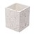 Organizador Quadrado De Mármore Terrazo Branco 8x8x10CM - Imagem 1