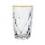 Conjunto 6 Copos Altos de Vidro C/ Fio de Ouro Diamond 350ml - Imagem 2
