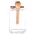 Pote Quadrado de Vidro Tampa de Rolha Colher de Bambu 650 ml - Imagem 3