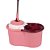 Balde Mop Rosa 8 litros Pocket Com Esfregão e Centrífuga Mor - Imagem 1