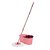Balde Mop Rosa 8 litros Pocket Com Esfregão e Centrífuga Mor - Imagem 2