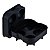 Forma de Gelo 04 Esferas 45mm em Silicone Preto Com Tampa - Imagem 2