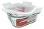 Potes de Vidro Quadrado 520 ml C/ Tampa e Travas Hermética - Imagem 3