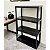 Prateleira Retangular Maxx 80x40x130 Cm 4 Andares Preta Leve - Imagem 2