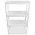 Prateleira Retangular Maxx 80x40x130 Cm 4 Andares Branca - Imagem 5