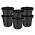 Kit Com 6 Vasos Para Plantio P14,5 1,1 L Preto Injeplastec - Imagem 2