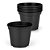 Kit Com 6 Vasos Para Plantio P14,5 1,1 L Preto Injeplastec - Imagem 1