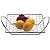 Fruteira de Mesa Arrojada Com Alça Aço Cromada 34x43x13Cm - Imagem 1