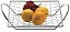 Fruteira de Mesa Arrojada Com Alça Aço Cromada 34x43x13Cm - Imagem 2