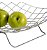 Fruteira de Mesa Quadriculada Com Pedestal Aço Cromada 35Cm - Imagem 3