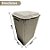 Cesto P/ Roupa Retangular 72 Lts Rattan C/ Tampa Capuccino - Imagem 3