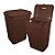 Cesto P/ Roupa Suja Retangular 72 Lts Rattan C/ Tampa MArrom - Imagem 1