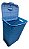 Cesto P/ Roupa Suja Retangular 72 Lts Rattan C/ Tampa Azul - Imagem 1