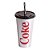 Copo 700 ML Estampa Coleção Coca-Cola Com Tampa e Canudo - Imagem 4