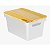 Organizador Collection Branco Com Tampa de Madeira 10 Litros - Imagem 1