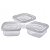 Kit 5 Potes Para Alimentos 240 ml Quadrado C/ Tampa Multiuso - Imagem 2