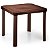 Mesa Quadrada Resistente Desmontável 80 cm Marron Plástica - Imagem 1