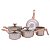 Conjunto De Panelas Sartin Cook Champanhe 5 Pçs Cerâmica - Imagem 2