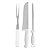 Kit Churrasco Facile 3 Peças Branco Inox Faca, Garfo Chaira - Imagem 2