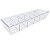 Organizador Gavetas Multiuso Transp. C/Divisória 34,8x11x5Cm - Imagem 1