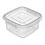 Pote Quadrado Pequeno Com Travas 370 ML Transparente 12CM - Imagem 1