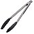 Pegador Culinário Inox Com Ponta de Silicone 30 CM Preto - Imagem 2