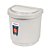 Lixeira de Pia Com Tampa Flip 2,5 Litros Bege 13x16x20 Cm - Imagem 1