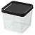 Conjuntos 3 Potes Modulares Quadrados P 450ml Preto BPA Free - Imagem 2