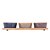 Cj 3 Petisqueiras de Cerâmica com Bandeja de Bambu 10x32cm - Imagem 2