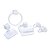 Kit Acessórios Para Banheiro Linha Caribe Branco C/ 5 Pçs - Imagem 1