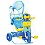 Triciclo Gangorra Infantil Cachorrinho com Capota 3x1 Azul - Imagem 1