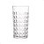 Conjunto com 06 copos Prisma Lapidado 280ML Vidro 14x8cm - Imagem 2