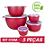 Kit 5 Vasilhas Plásticas Para Alimento C Tampa Bowl Vermelho - Imagem 4