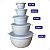 5 Vasilhas Bowl Plástica Pote Alimento Tampa BPA free Branco - Imagem 2
