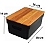 Caixa Organizadora Flat Com Tampa Teca Preto 10L 14x26x35cm - Imagem 2