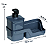 Dispenser Porta Detergente e Esponja Flat 500ML Cor Chumbo - Imagem 2