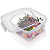Pote Quadrado Transparente Extra Grande C/ Travas 3,7 Litros Nitron 3760.012.001 - Imagem 2