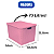 Caixa Organizadora Multiuso Empilhavel Rattan Cor Rosa 70L - Imagem 2