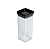 Mini Pote Hermetico Temperos Lumini Quadrado Black 340 ML 2055 Paramount - Imagem 1