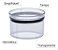 Pote Hermético Lumini Empalhável Redondo 1164 480ML Paramount - Imagem 3