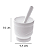 Pilão Com Socador Multiuso de Plástico Cor Branco Paramount - Imagem 3