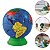 Apontador Escolar Globo Terrestre Mapa Mundi Terra Colors - Imagem 1