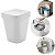 Lixeira Branca Izzy 5L Para Cozinha Banheiro Design Moderno - Imagem 1